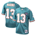 Yuxns M.Dolphins 1994 #13 Dan Marino Mitchell & Ness Aqua Authentic Throwback Retired Player Stitched Jerseys