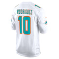 Yuxns M.Dolphins #10 Jacob Rodriguez White Game Stitched Jerseys