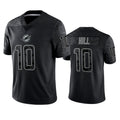 Yuxns M.Dolphins #10 Tyreek Hill Player Black RFLCTV Limited Stitched Jerseys