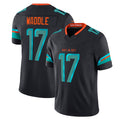 Yuxns M.Dolphins #17 Jaylen Waddle Player Blue Rivalries Collection Vapor Limited Stitched Jerseys