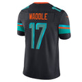 Yuxns M.Dolphins #17 Jaylen Waddle Player Blue Rivalries Collection Vapor Limited Stitched Jerseys
