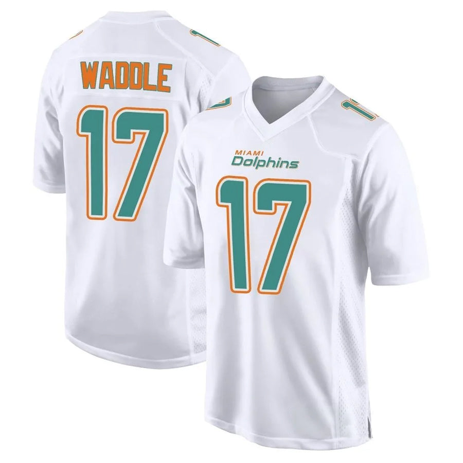Yuxns M.Dolphins #17 Jaylen Waddle Player White Fashion Game Stitched Jerseys