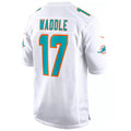 Yuxns M.Dolphins #17 Jaylen Waddle Player White Home Game Stitched Jerseys