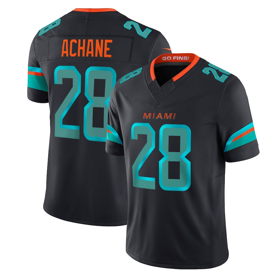 Yuxns M.Dolphins #28 De¡¯Von Achane Player Blue Rivalries Collection Vapor Limited Stitched Jerseys