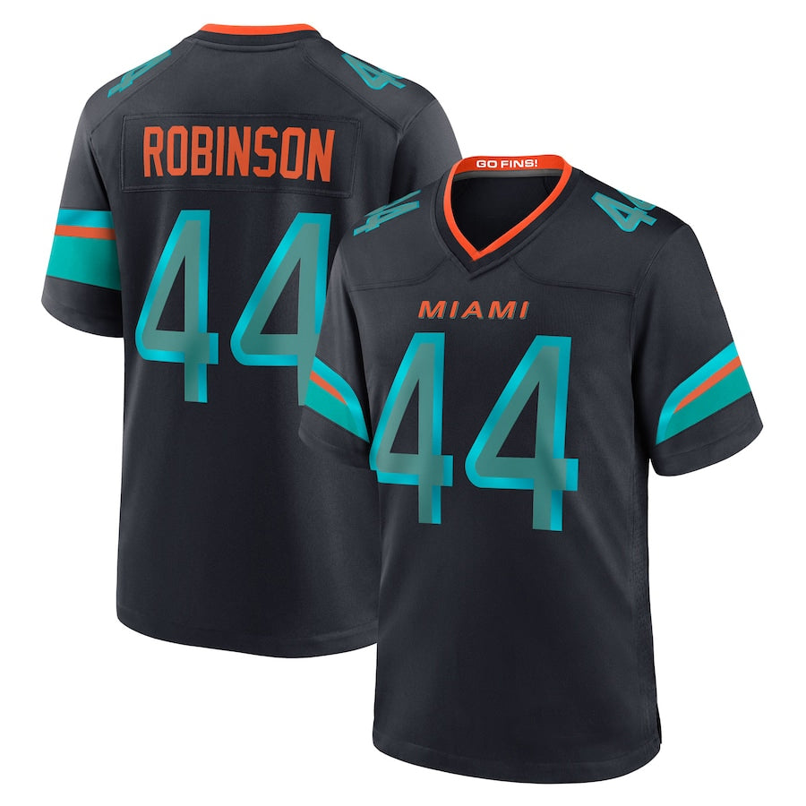 Yuxns M.Dolphins #44 Chop Robinson Player Pitch Blue Rivalries Collection Game Stitched Jerseys