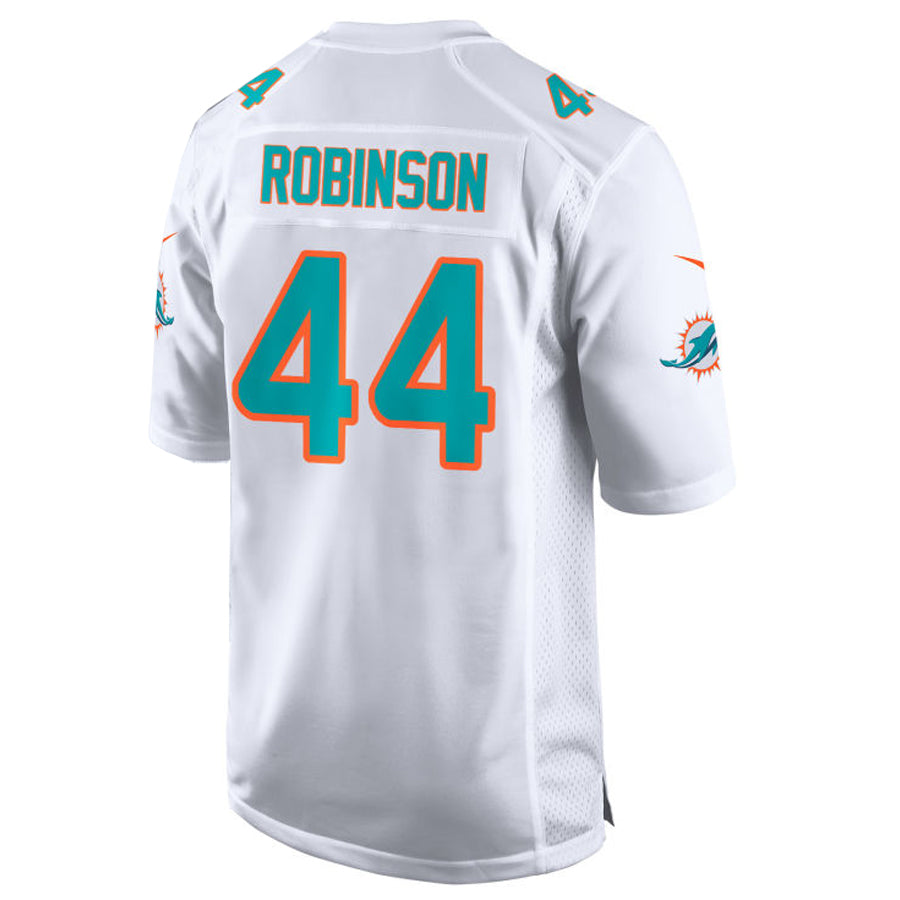 Yuxns M.Dolphins #44 Chop Robinson Player White Home Game Stitched Jerseys