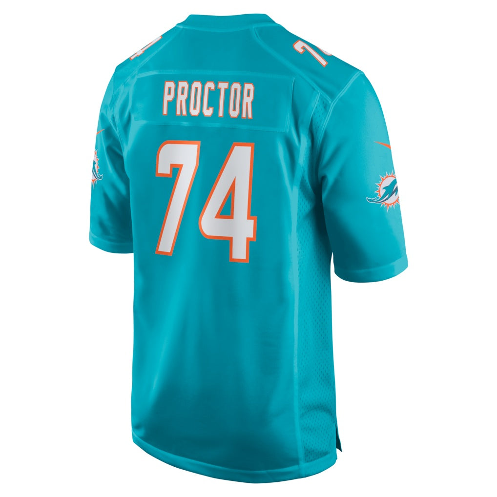 Yuxns M.Dolphins #74 Kayden Proctor Aqua 2026 Draft First Round Pick No. 12 Team Game Stitched Jerseys