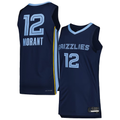 Yuxns M.Grizzlies #12 Ja Morant Navy Authentic Stitched Jerseys- Icon Edition