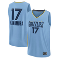 Yuxns M.Grizzlies #17 Yuki Kawamura Light Blue Fast Break Replica Player Stitched Jerseys- Statement Edition