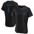 Yuxns M.Marlins #1 Connor Norby Player Black Home Limited Elite Stitched Jerseys