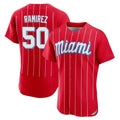 Yuxns M.Marlins #50 Agustin Ramirez Player Red City Connect Home Limited Elite Stitched Jerseys