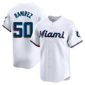 Yuxns M.Marlins #50 Agustin Ramirez Player White  Home Limited Stitched Jerseys