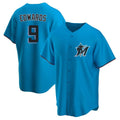 Yuxns M.Marlins #9 Xavier Edwards Player Blue Home Game Stitched Jerseys