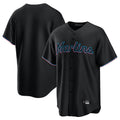 Yuxns M.Marlins ## Marlins Blank Player Black  Home Game Stitched Jerseys