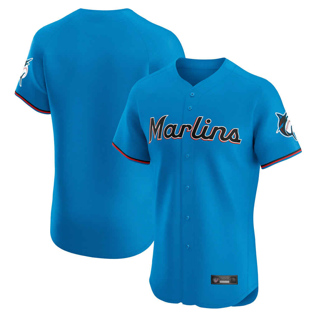 Yuxns M.Marlins ## Marlins Blank Player Blue Home Limited Elite Stitched Jerseys