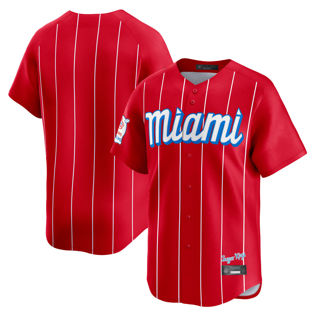 Yuxns M.Marlins ## Marlins Blank Player Red City Connect Home Game Stitched Jerseys