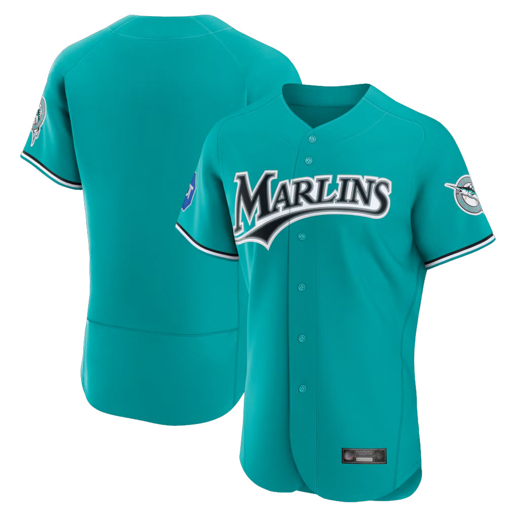 Yuxns M.Marlins ## Marlins Blank Player Teal Mitchell & Ness Cooperstown Collection Limited Elite Stitched Jerseys