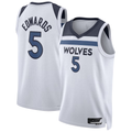 Yuxns M.Timberwolves #5 Anthony Edwards White Swingman Stitched Jerseys - Association Edition