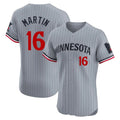 Yuxns M.Twins #16 Austin Martin Player Gray Home Limited Elite Stitched Jerseys