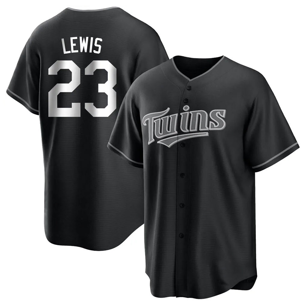 Yuxns M.Twins #23 Royce Lewis Player Black Home Game Stitched Jerseys