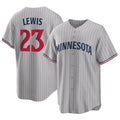 Yuxns M.Twins #23 Royce Lewis Player Gray Game Limited Home Stitched Jerseys