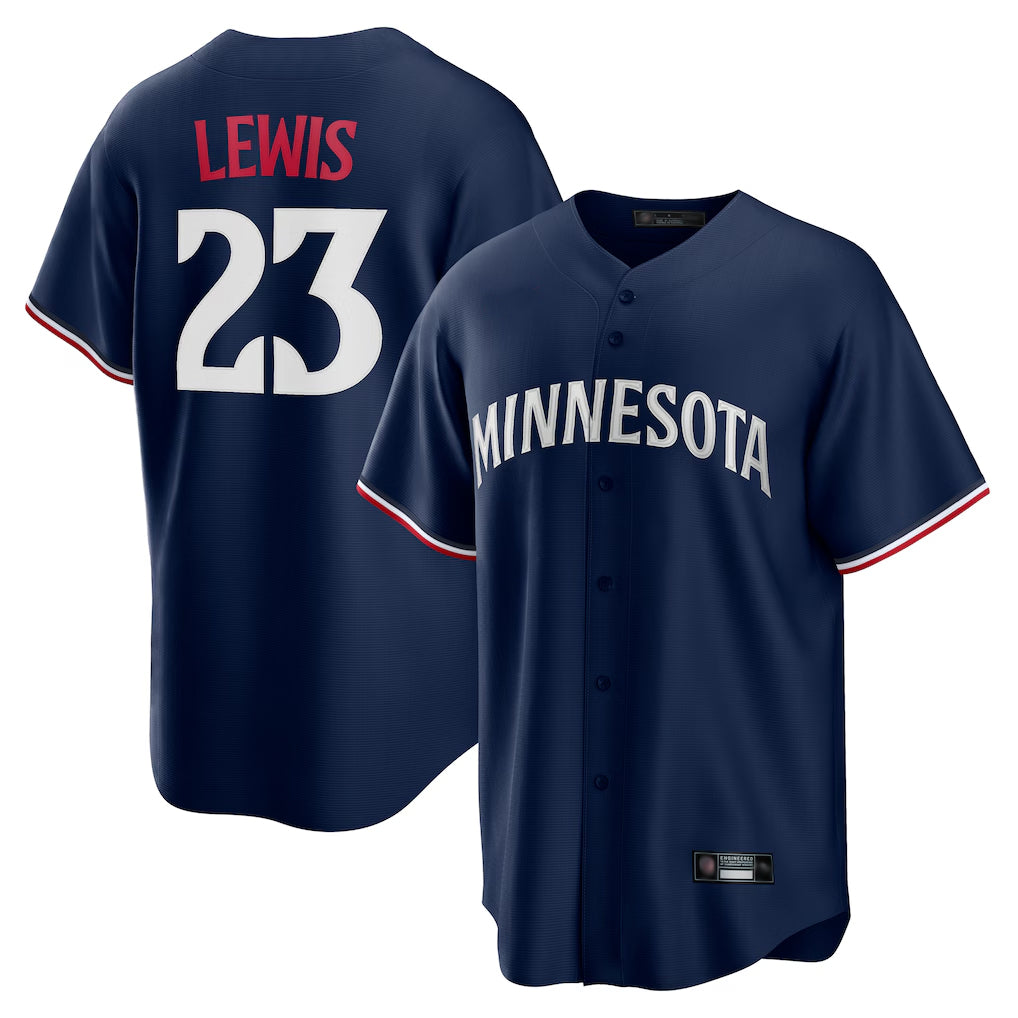 Yuxns M.Twins #23 Royce Lewis Player Navy Replica Alternate Home Stitched Jerseys