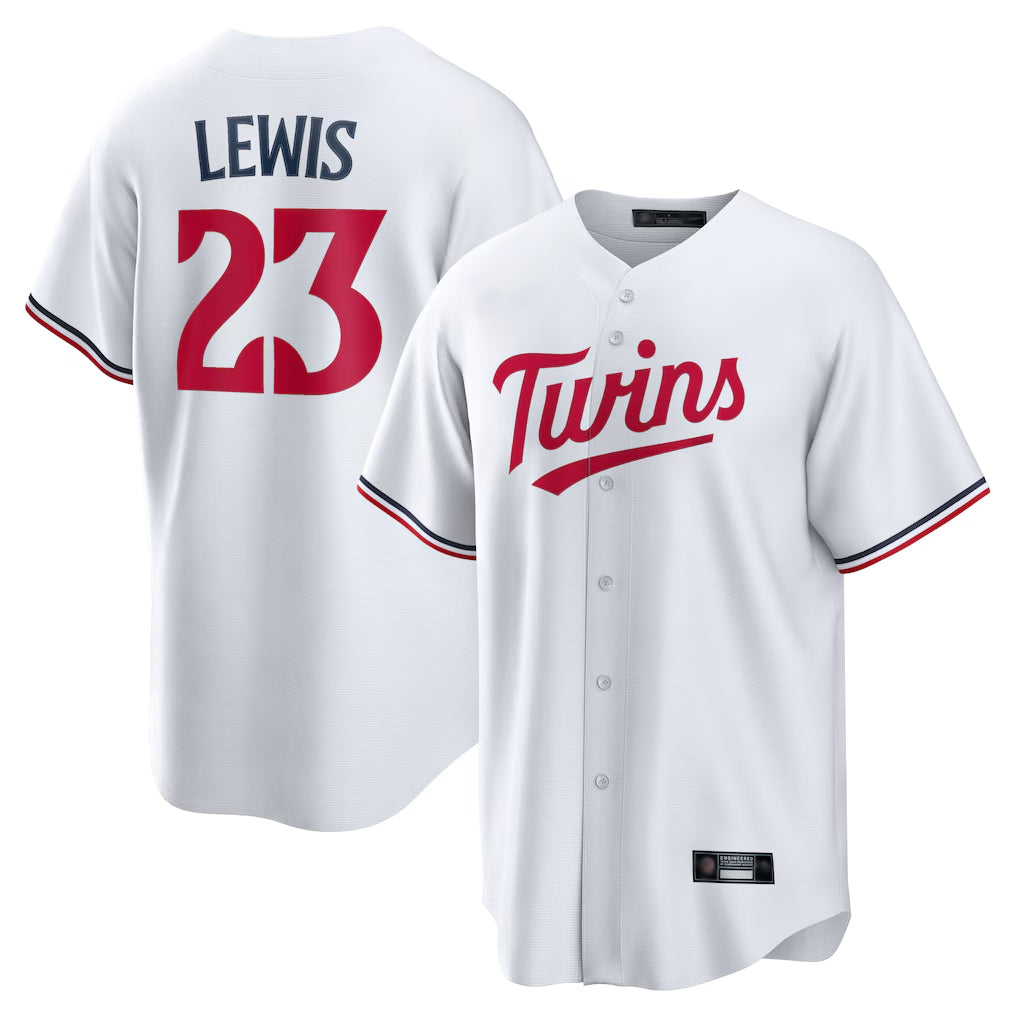 Yuxns M.Twins #23 Royce Lewis Player White Home Game Stitched Jerseys