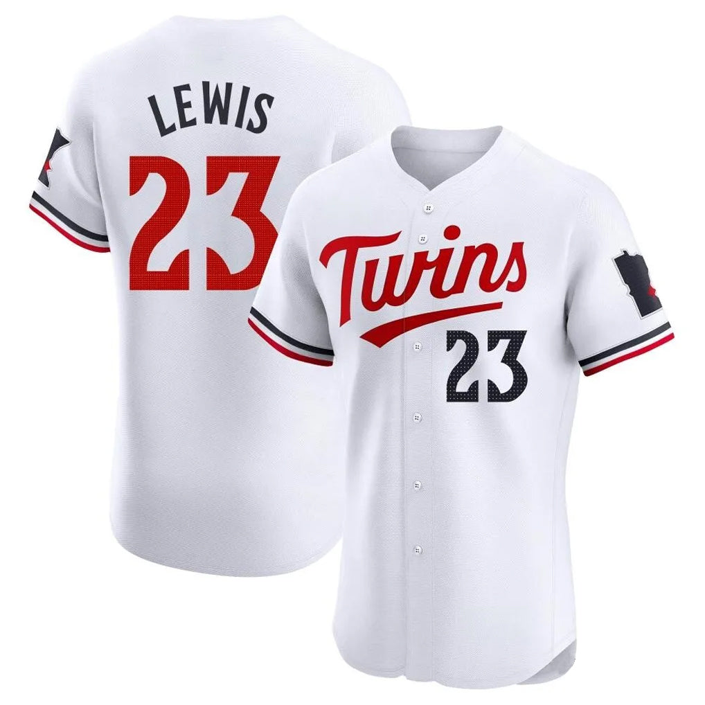 Yuxns M.Twins #23 Royce Lewis Player White Home Limited Elite Stitched Jerseys