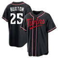 Yuxns M.Twins #25 Byron Buxton Player Black Fashion Out Home Limited Stitched Jerseys