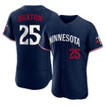 Yuxns M.Twins #25 Byron Buxton Player Navy Replica Home Limited Elite Stitched Jerseys
