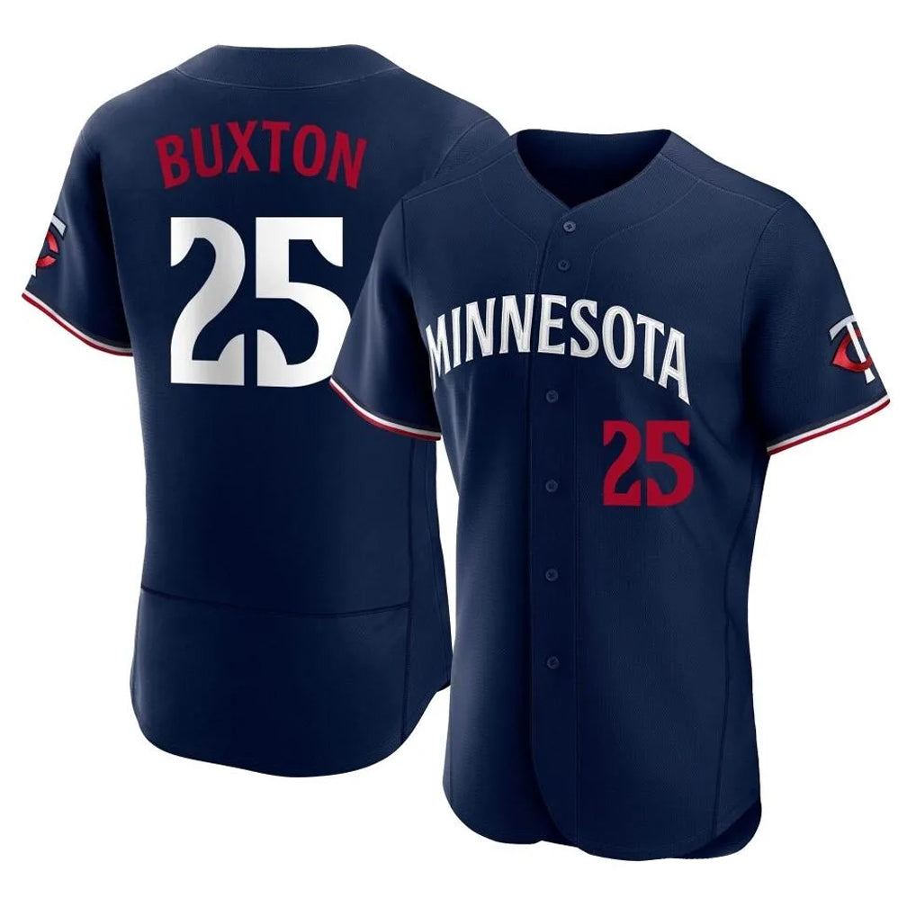 Yuxns M.Twins #25 Byron Buxton Player Navy Replica Home Limited Elite Stitched Jerseys