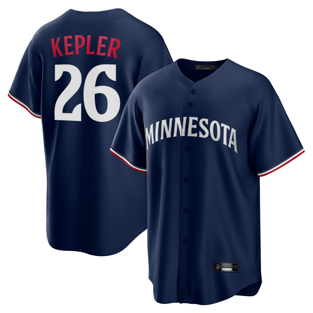 Yuxns M.Twins #26 Max Kepler Player Navy Replica Alternate Home Stitched Jerseys