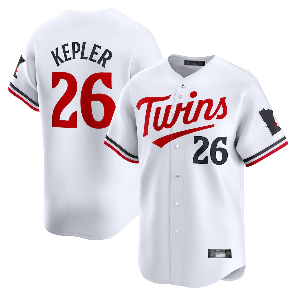 Yuxns M.Twins #26 Max Kepler Player White Home Limited Stitched Jerseys