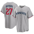 Yuxns M.Twins #27 Ryan Jeffers Player Gray Game Limited Home Stitched Jerseys