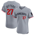 Yuxns M.Twins #27 Ryan Jeffers Player Gray Home Limited Elite Stitched Jerseys