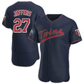 Yuxns M.Twins #27 Ryan Jeffers Player Navy 60th Home Limited Elite Stitched Jerseys
