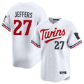Yuxns M.Twins #27 Ryan Jeffers Player White Home Limited Stitched Jerseys