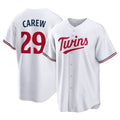 Yuxns M.Twins #29 Rod Carew Player White Home Game Stitched Jerseys