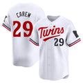 Yuxns M.Twins #29 Rod Carew Player White Home Limited Stitched Jerseys