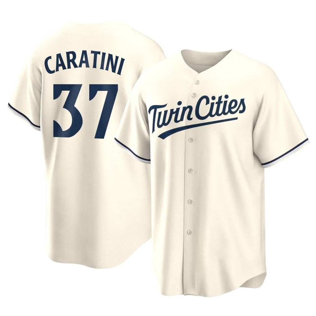 Yuxns M.Twins #37 Victor Caratini Player Cream Game Limited Home Stitched Jerseys