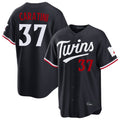 Yuxns M.Twins #37 Victor Caratini Player Navy Home Game Stitched Jerseys