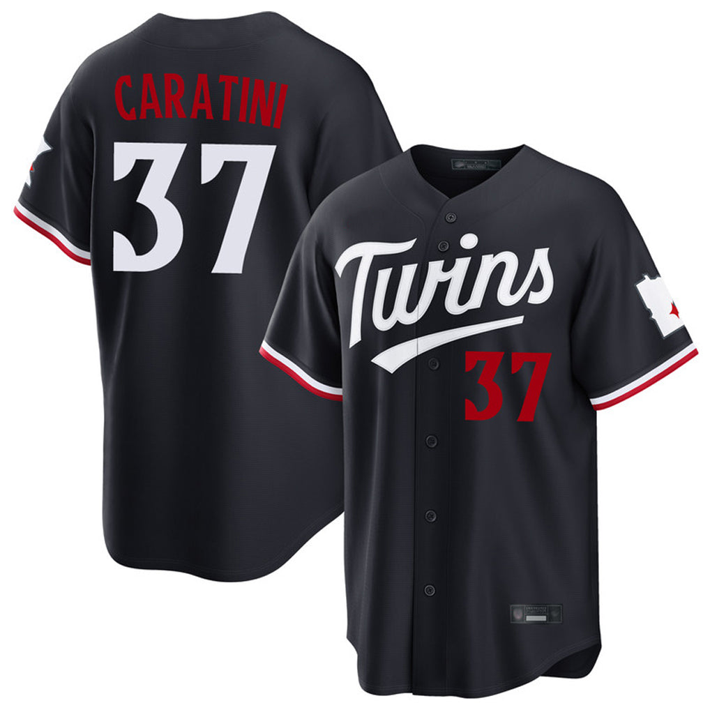 Yuxns M.Twins #37 Victor Caratini Player Navy Home Game Stitched Jerseys