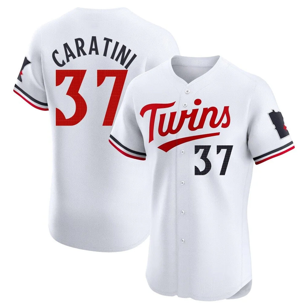 Yuxns M.Twins #37 Victor Caratini Player White Home Limited Elite Stitched Jerseys