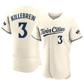 Yuxns M.Twins #3 Harmon Killebrew Player Cream Home Limited Elite Stitched Jerseys