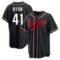 Yuxns M.Twins #41 Joe Ryan Player Black Fashion Out Home Limited Stitched Jerseys