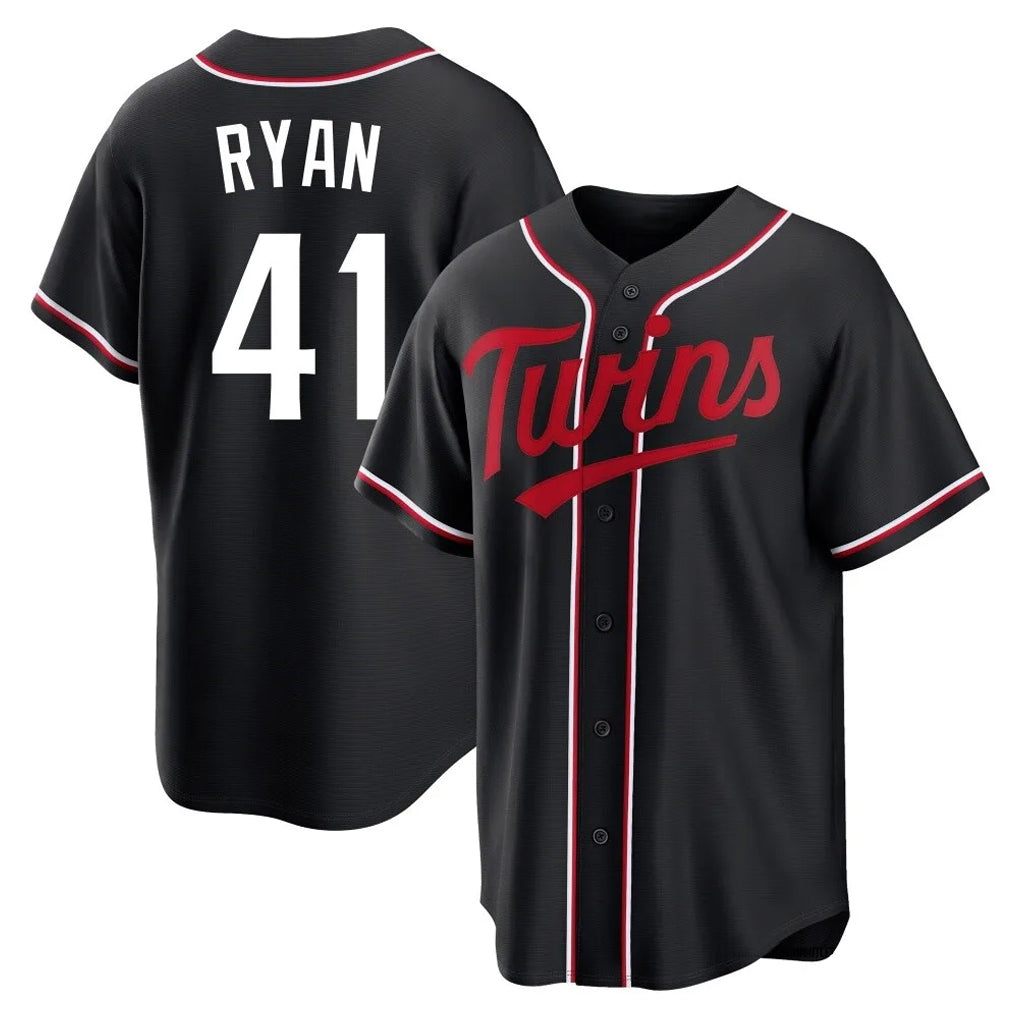 Yuxns M.Twins #41 Joe Ryan Player Black Fashion Out Home Limited Stitched Jerseys