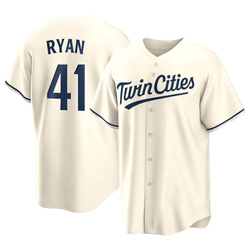 Yuxns M.Twins #41 Joe Ryan Player Cream Game Limited Home Stitched Jerseys