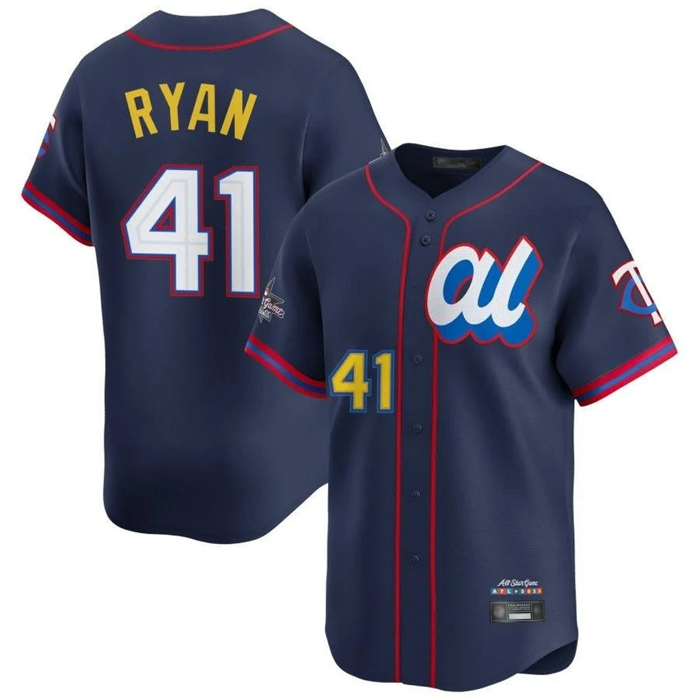 Yuxns M.Twins #41 Joe Ryan Player Navy All-star Game Limited Home Stitched Jerseys