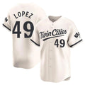 Yuxns M.Twins #49 Pablo Lopez Player Cream Home Limited Stitched Jerseys