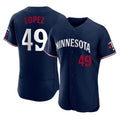 Yuxns M.Twins #49 Pablo Lopez Player Navy Replica Home Limited Elite Stitched Jerseys